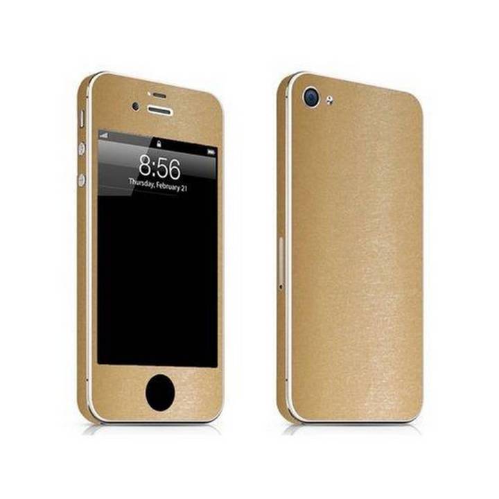 Iphone 4S Gold Brushed Metal Texture Skin