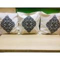 Cusion Covers Set Of 3 (Size 16x16 inches). 