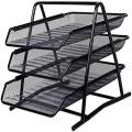 Heavy Duty Metal 3 Tier story Desktop Document Letter Tray / Office 3 Tier Heavy Duty Metal Desktop Letter Tray / File Organizer Sorter Desk Document Organizer /  Shelf Tray Magazine Holder Paper. 