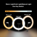 MJ26 10 Inch RGB Led Ring Light With PHONE HOLDER Circle Ring Selfie Led Photographic Studio Light For Youtube Live Show. 