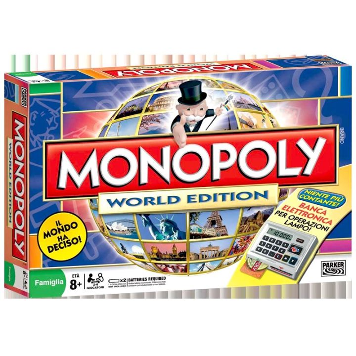 Monopoly with Electronic Banking High Quality Original Board Game Monopoly Here and Now: The World Edition is an Exciting