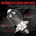 Dual color H4 LED Motorcycle Headlight Bulb For YBR125. 
