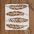 MOdren leaves Reusable Stencil For wall Painting Art DIY Home Decor, Album Crafts and Canvas ID 316. 
