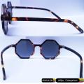 Imported Optical Sun Glasses - Unisex Leopard Octagon Shape Frame Style Fashion Glasses Brown. 