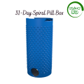 31-day spiral pill box. 31 day pill box. medicine storage box.. 