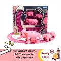 Cheap pink Lovely Elephant Toys Electric Rail Track. 