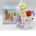 Battery-operated Ride-On Pony Horse Musical Toy with Lights and Sound with Pony Horse Radeons & Wagons (Multicolour).. 