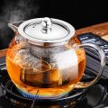 Glass Teapot with Heat Resistant Stainless Steel Infuser, Borosilicate Glass Teapot, Glass Tea Kettle, Loose Blooming Leaf Tea. 
