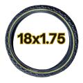 Cycle Tyre 18 inch Bicycle Cycle Mountain Bike Tire Black - 18 X 1.75 Tire  inner Outer. 
