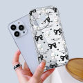 UCUC for Infinix Hot 50 4G Hot 50 Pro 4G Back Cover Bow White Rabbit Cream Texture Wavy Edge Soft Silicone Phone Case. 