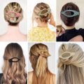 Metal hair clips Flat hair clips Ergonomic Pack of 5 Thick hair Claw clips Thin hair Plastic hair clips French concord Hair Accessories for Girl. 