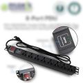 FISCO 8-PORT PDU With Surge Protector. 