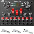 V8S V8  Sound Card with Bluetooth Professional Recording Mixer Audio Interface Studio Phantom Power PC Microphone for Live Stream. 