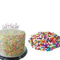Rainbow Sprinkle Vermicelli for Cake Decoration - 250 Grams. 