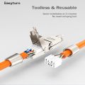 Easyturn Cat6A/7 Cable Extender Junction Adapter Connection Box RJ45 Lan Cable Connector ET. 