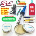 Soldering Iron Kit 3 in 1 Kavia set Welding Tip Kaviya for Electric Circuits Wire Joints with Soldering Paste & Soldering solder. 
