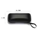Doctord leather hard shell black shock-absorbing sunglasses holder folding travel backpack sturdy zipper glasses case reading organizer. 