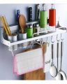 Aluminium Multi functional Wall Hanging Tools, Storage Stand Kitchen Utensils, Wall Mounted Kitchen Organizer Rack. 