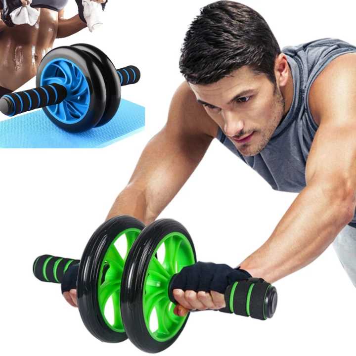 Abdominal Wheel Abs Workout Ab Wheel Exercise Equipment with Mat Arm Waist Leg Gym Abdominal Muscle Trainer Home Gym