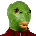 Green Fish Head Mask Halloween Funny Cosplay Costume Mask Unisex Adult Carnival Party Headdress Props. 
