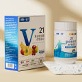 21 Multivitamin, Mineral Calcium Tablets, Balanced Supplement for Men and Women, 100 Tablets of Nutrients. 