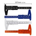 0-80mm Double Scale Plastic Vernier Caliper Mini Ruler Measurement Tool - White. 