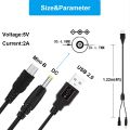 PSP 1000 Charger Cable for PSP 1000 2000 3000 Series and E-1000L Shape for Xiatiaosann Sony, DC 5V Barrel Jack 2 in 1 Power Cable for Tablet, Mobile Phone, Laptop, USB 2.0 A Male Cable. 