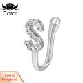 Carat Nose Ring Letter S Electroplating Long Lasting Non Piercing Clip. 