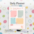 Daily Planner A4 Size Laminated Task Management Board with Marker and Duster. 