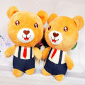 Cute Strap Teddy Bear Doll Striped Couple Bear Plush Toy Wedding Ragdoll Christmas Birthday Gift. 