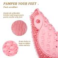 Silicone Foot Shower Massager with Non-slip Suction Cups, Bath Scrubber Cleaner Pad, Foot Massage Improve Circulation Reduce Pain Acupressure Mat for Feet, Rub Back Massage Brush Cleaning Bathing Tool Dead Skin Removal For Exfoliating Achy Large & Medium. 
