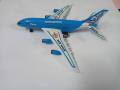 Rope-Pulling Blue Aeroplane Toy for Kids. 
