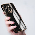 Vantime for Tecno Spark Go 2023 Soft Case Lens Protector Square Frame Shiny Bling Back Cover. 