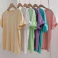 Pack of 3 Girls & Women Summer Basic T-shirts Soft Comfortable Cotton Jersey Fabric Random Color. 