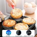 Non-Stick Egg Frying Pan, 4-Hole Pancake Pan with Non-Stick Coating, Rectangular Frying Pan with Anti-scald Handle, for Breakfast, Fried Egg, Pancakes, for Induction Cookers & Gas Stoves. 