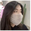 Korean version of women's face mask diamond glitter mask women's sequin glitter rhinestone mask reusable mask. 