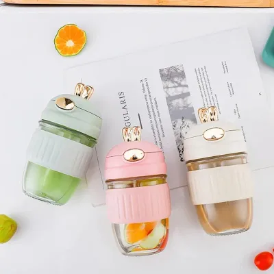 350ml Cartoon Rabbit Glass Cup