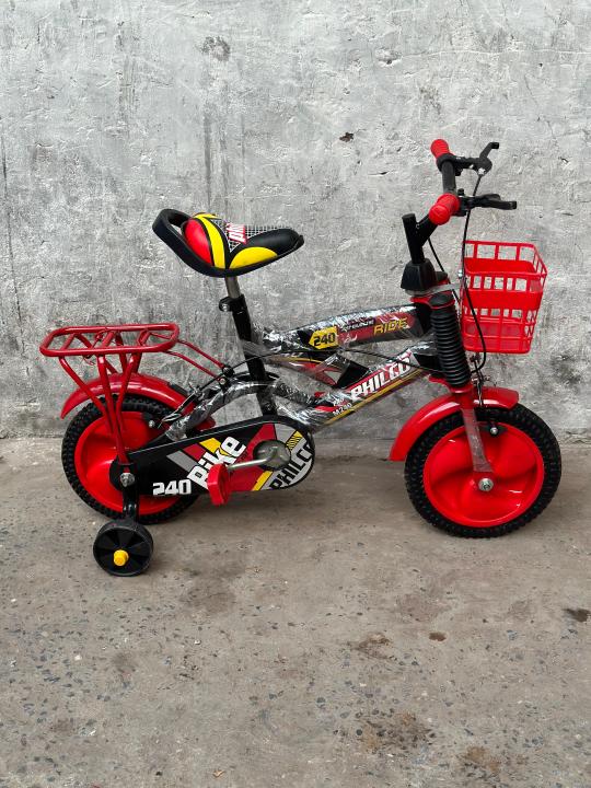 12"%20Inch%20Kids%20Cycle%20With%20Brakes%20Supporting%20Wheels%20&%20Front%20Basket%20%20For%20Unisex%20MultiColors%20-%20Image%208