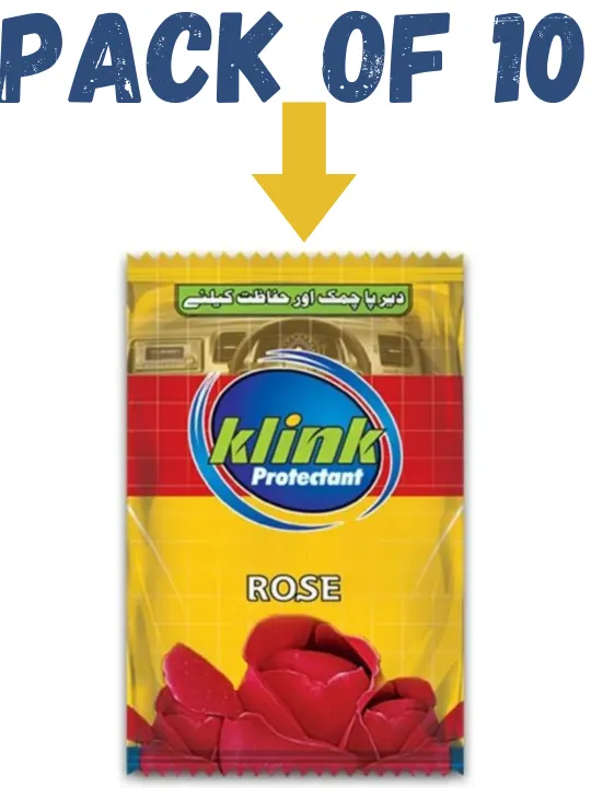 Klink%20Protectant%20Luster%20Polish%20Rose%20For%20Cars%20Bikes%20Dashboard%20Vinyl%20Rubber%20Leather%20Plastic%20Win%20Board(pack%20of%2010%20Sachet)%20-%20Image%203