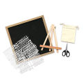 Felt Letter Board Collection, Word Boards Wooden Frame & Letters DIY Massage Board With Changeable Letter Set With Stand Jute Pouch And Scissors  For Home Decoration Party Decor Supply, Birthday, Baby Shower, Birdal Shower Decorative Supplies. 