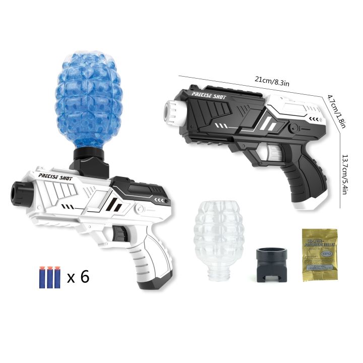 Soft Bullet Gun Toy Set for Kids - High-Quality Toy 2 IN 1 Gun with 6 Nerf Bullets, Gel Ball Blaster Toy, and 500 Orbeez Dry Water Balls - Nerf Toy gun -Best Toys Gift For Kids / Boys