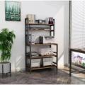 5-shelf Kitchen Bakers Rack with Hutch Industrial Microwave Oven Stand Free Standing Kitchen Utility Cart. 