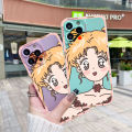 dienya For iPhone SE 2 Case With Cartoon Cute Sailor Moon New Design Phone Case Shockproof Square Edge Pattern Silicone Casing Full Cover Angel Eye Camera Protection Cases Softcase. 