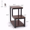 Dotz Modern End Tables, 3-Tier Chair Side Table Night Stand With Storage Shelf For Living Room, sofa side table, bed side table, modern table, 3 tier chair side table, side tables for bed room. 