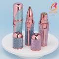 Premium Facial Hair Remover Machine Razor - Rechargeable Trimmer Tool for Women - Best Quality Chargeable Electric Shaver for Upper Lip, Chin, Cheeks & Eyebrows - 2 in 1 Eyebrow Trimmer - Painless, Pocket Sized & Lipstick Shape. 