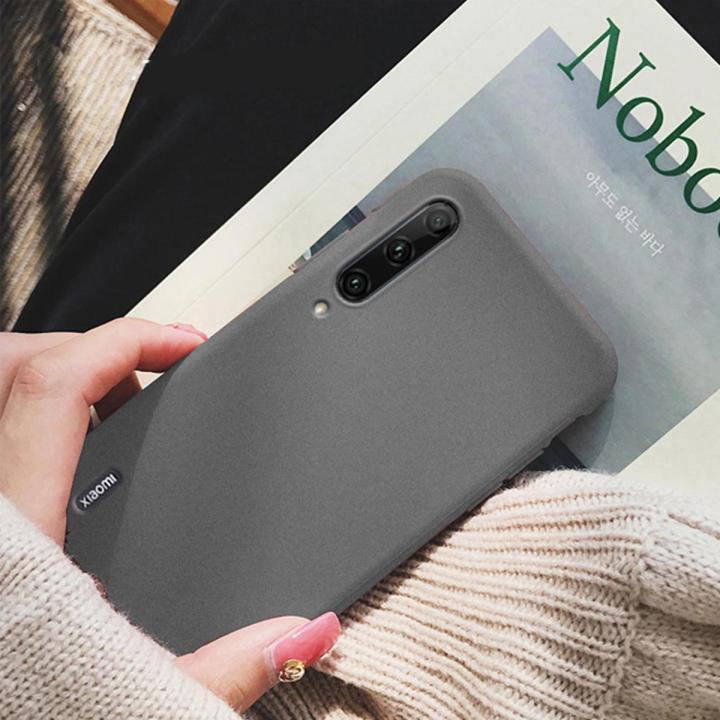 Tokifu For Xiaomi Mi A3 Case Matte Simple Solid Color Soft Silicone TPU Case Cover