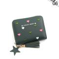1PC Women Small Wallet Ladies Mini Tassel Wallet Cute Girl Short Zipper Lovely Pu Leather Coin Purse Female Hand Wallet Purse. 