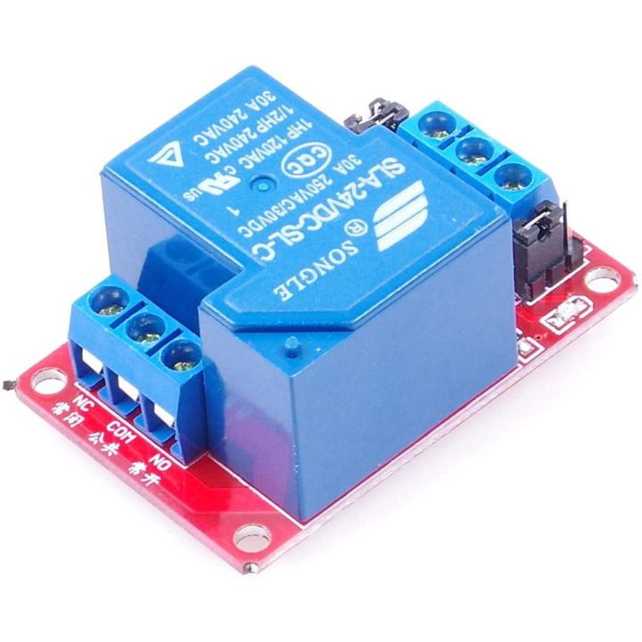1 Channel 30A relay module | 24VDC | with optocoupler isolation high and low level trigger for Arduino & PLC industrial control