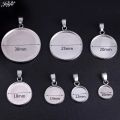 2pcs Stainless Steel Pendant Blanks -  For Resin Jewelry Making  -Necklace Pendants Findings Bases - Tray Blank Diy Bezel. 