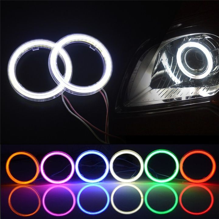 SP 1PCS For Car Motorcycle Headlight LED Daytime Running Light 9-30V Halo Ring COB Angel Eyes 60MM 70MM 80MM 90MM 100MM 110MM 120MM